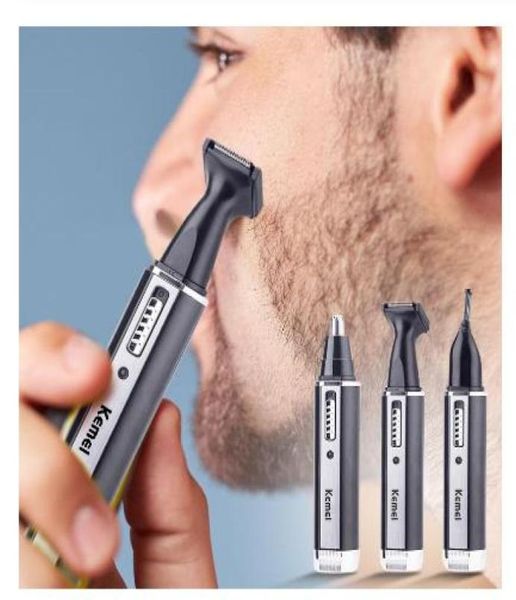 

4 in 1 rechargeable men electric nose ear hair trimmer women trimming sideburns eyebrows beard hair clipper cut shaver4027969