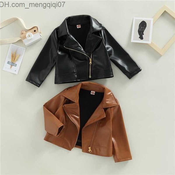 

coat children's leather jacket solid color girl's jacket children's casual style children's jacket spring and autumn chi, Blue;gray