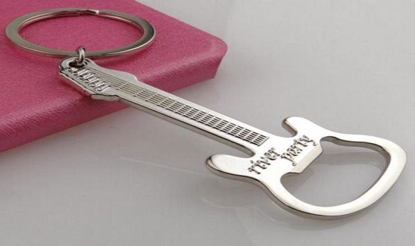 

20 pcs music guitar beer bottle opener keychain key chain keyring key ring gift souvenir keys trinket9184812, Slivery;golden