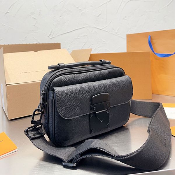 

slock messenger bag men handbag postman purse genuine leather shoulder bags embossed letter trunk handle totes man cross body bags adjustabl