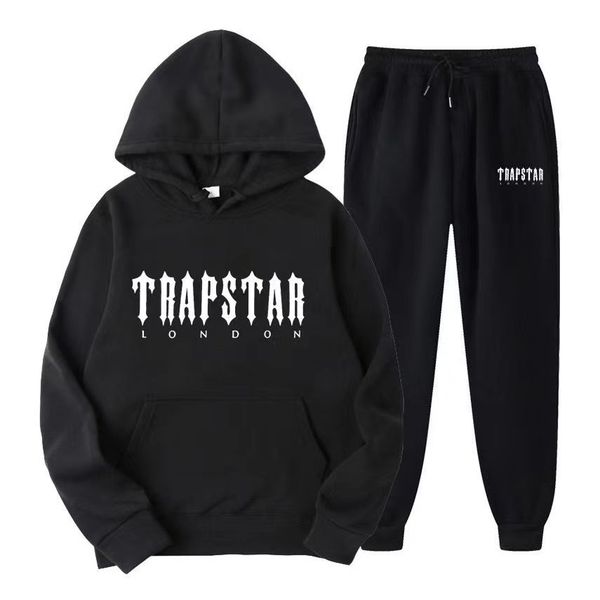 

trapstar nuova tuta sportiva uomo e donna autunno e inverno felpa con cappuccio tuta sportiva casual stampa sciolta, Gray