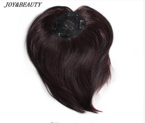 

10 inch synthetic hair clip in toupee hairpieces straight hair bang fringe closures hairpins for men and women8403376, Black
