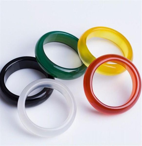 

natural agate jade wedding rings for women men band rings love christmas gifts9511527, Silver