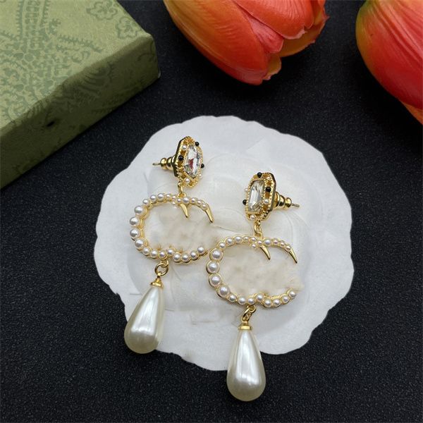 

double letter g brand stud earrings colorful diamond ggity earring women big hoop high-quality jewelry designer 56, Golden;silver