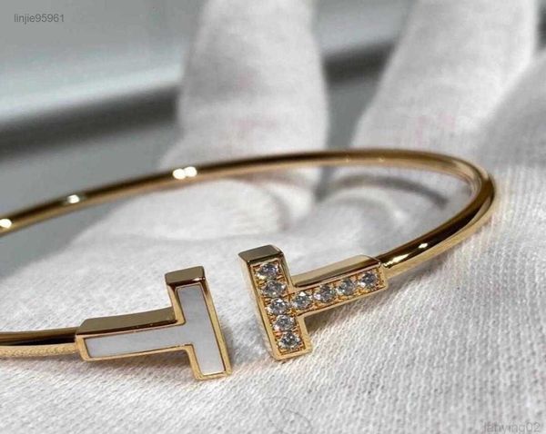 

fashion light luxury bangle double bracelet sterling silver home rose gold enamel linka21948361, Golden;silver