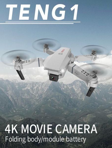 

new teng1 e88 drone 4k pro hd drone with dual camera drone wifi 1080p realtime transmission fpv drone follow me rc quadcopter3619706