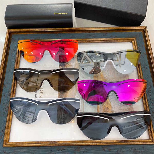 

Fashion top BB sunglasses letter b Paris B family one-piece lens women INS the same toad color men's fashion bb0004 with logo box