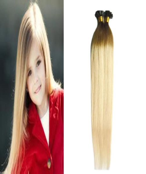 

t4613 100g blonde fusion hair extensions ombre the hair to increase capsule pre bonded flattip 100s 4b 4c ombre human hair5119979, Black