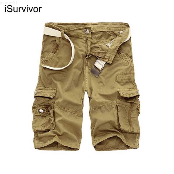 

men's shorts isurvivor 2022 men summer knee length solid color shorts trousers hombre male casual fashion slim fit large size cargo sho, White;black