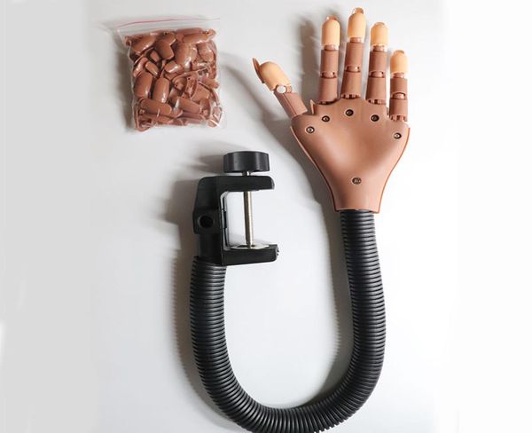 

professional 1 practice hand100pcs nail tips nail art hands tool adjustable art model hands diy manicure tool for training1882456, Silver