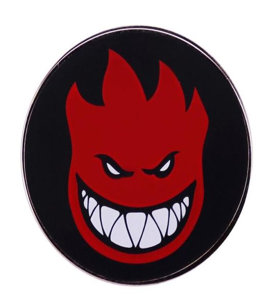 

red spitfire skateboards logo pin wildness and excitement with the eyes and the teeth brooch vintage 90s badge3265471, Blue