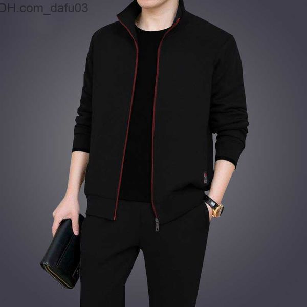 

men's sleepwear tracksuits men's sportswear suit 2pcs thick thermal vest hoodie pants suit zipper sportswear suit winter new men&#, Black;brown