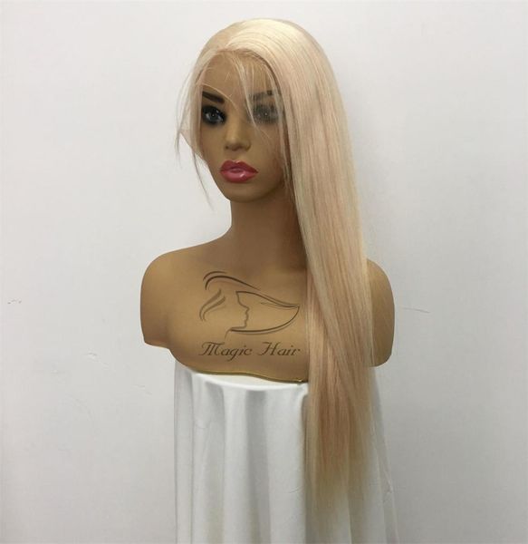

full lace human hair wigs brazilian light blonde human hair color 60 straight thick glueless lace front wigs with baby hair7050863, Black;brown