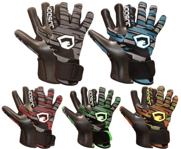 

2022 jusdon brand football soccer goalkeeper gloves 35mm thick latex without fingersave nonslip and wearresistant5573094, Black