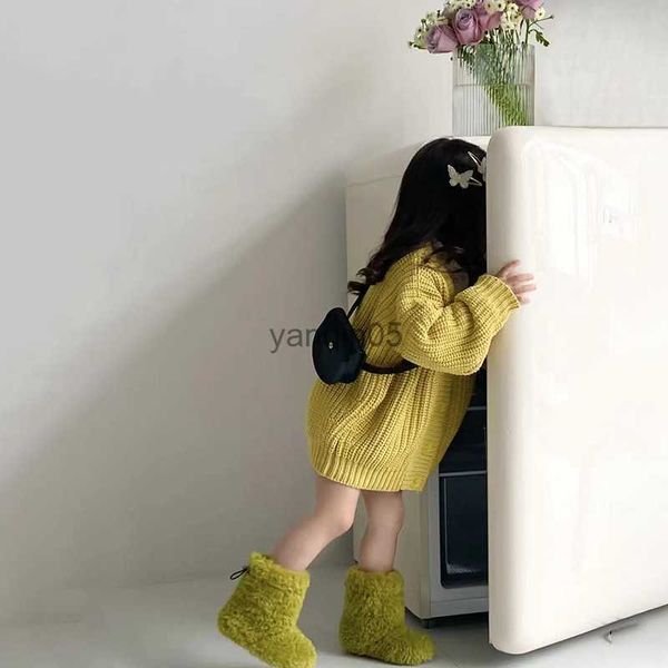 

pullover children clothing 2022 autumn winter girls new korean style cardigan sweater coat fashionable and casual simple loose kids hkd23071, Blue