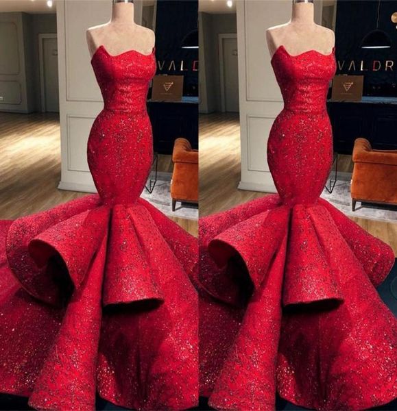 

new arrival red mermaid sweetheart satin formal evening dresses 2019 lace sequins long prom dresses pageant gowns bc08886700563, Black;red