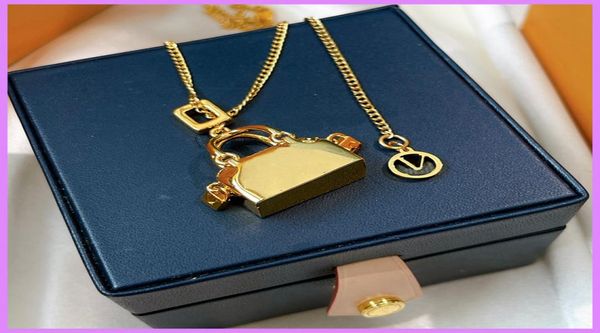 

2021 new handbag necklace letters women fashion necklaces luxury designer jewelry sweater chain mens pendant necklace 808830, Silver