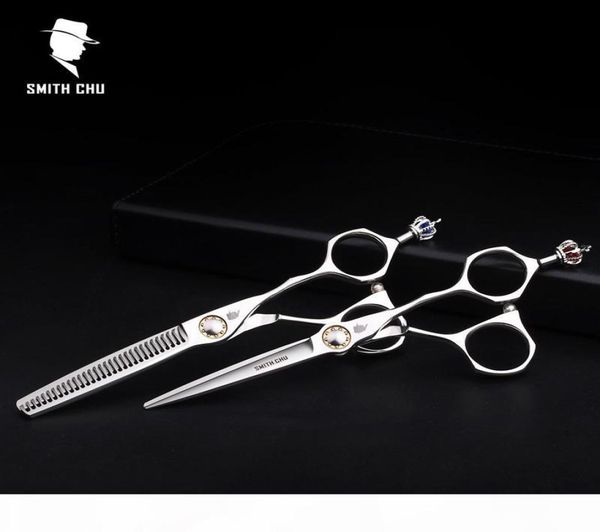 

smith chu crown xl156 6 inch 440c stainless professional salon barbers thinning scissors hairdress scissors sets5982615