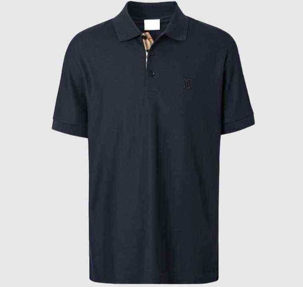 

burbrerys european station bajia casual polo shirt mens classic solid color tb letter embroidery summer b short sleeve tshirt men, White;black