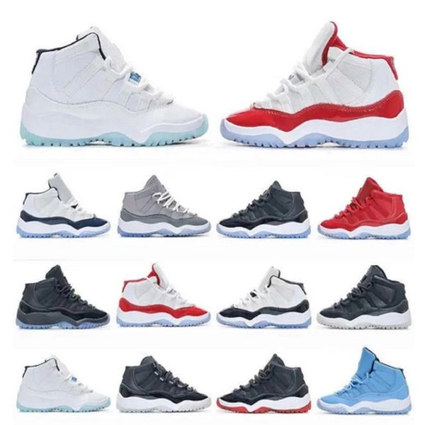 

eur25-35 designer children basketball kids shoes baby 11 11s xi cherry bred cool grey concord unc win like for toddler sneakers fashion tenn