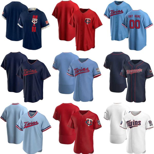

2023 new custom jersey mens women youth minnesota''twins''2 luis arraez 61 cody stashak 56 caleb thielbar 43 lewis thorp, Blue;black