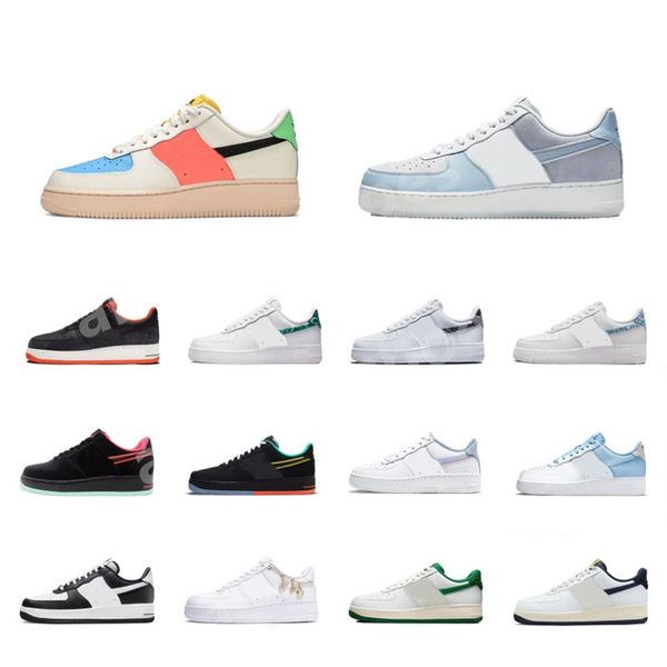 

new 2023 mens women running shoes white x 1 low forcs mca university blue fashion designers sneakers one des chaussures off sneakers eur 36-