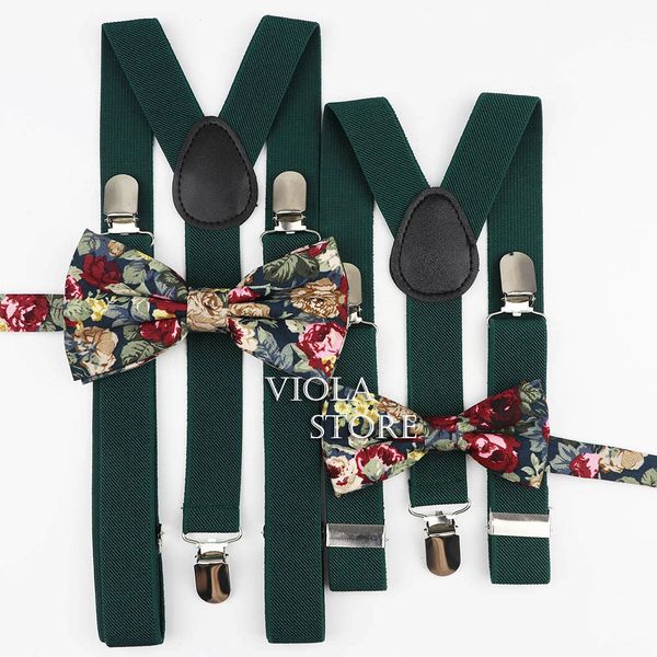

suspenders vintage floral suspender bowtie sets men women boy girl kids party wedding straps braces cotton butterfly male pants accessories, Black;white