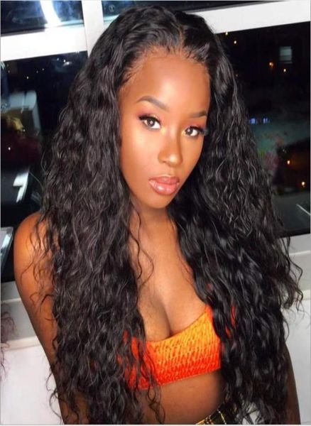 

wig human hair 18inch full head set long volume europe and the united states wigs6126681, Black