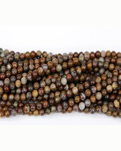 

discount whole natural genuine pietersite stone round loose stone beads 318mm jewelry diy necklaces or bracelets 155quot 01537228, Black