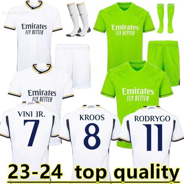 

2023 2024 bellingham rodrgo 23 24 real madrid soccer jerseys football shirt vini jr camavinga alaba modric valverde camiseta men kids kit co, White;black