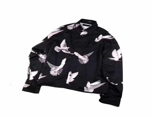 

new black dove peace dove long sleeve shirt for men and women5148190, White;black