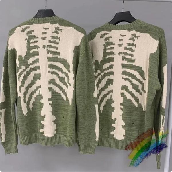 

2023fw loose sweater men woman 1 crewneck vintage green sweatshirts