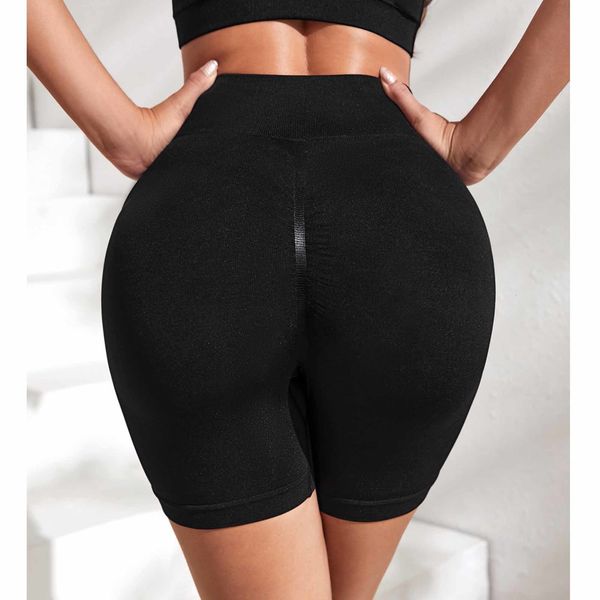 

women's shorts gym running yoga shorts fitness sports shorts elastic high waist legs breathable women's bicycle shorts 230718, White;black