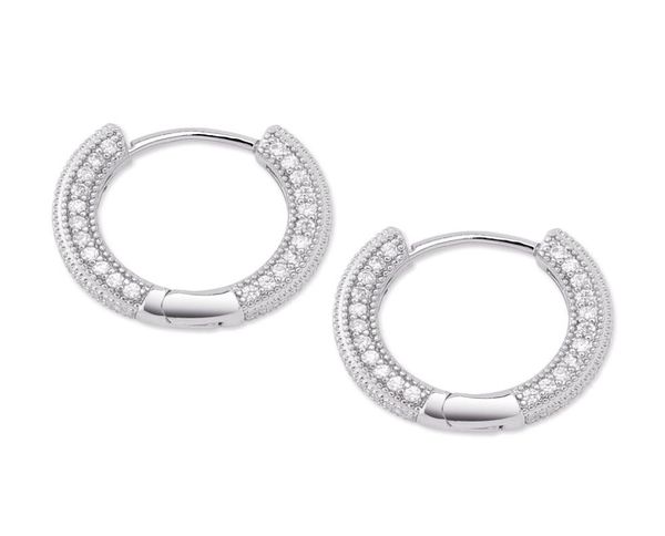 

2019 new big cz diamond earring jewelry silver gold plated stud earring women men earrings cross copper6337049, Golden;silver