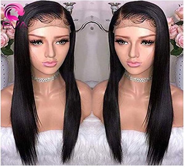 

transparent invisible lace front wig straight 360 full natural wigs 150 hd thin film laces frontal pre plucked diva11110059, Black;brown