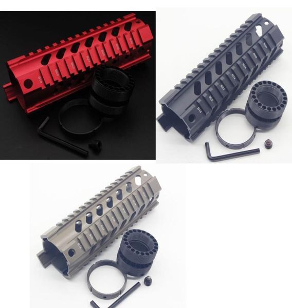 

7 inch length red black tan quad rail handgaurd rail mount system float withwithout front end cap5611177