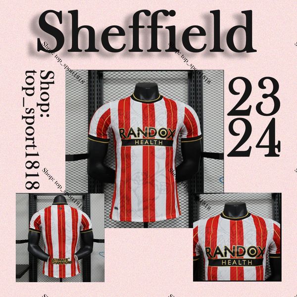 

23 24 sheffield home soccer jerseys promotion kit sander berge united john egan rhian brewster anel ahmedhodzic oliver goalkeeper football s, Black