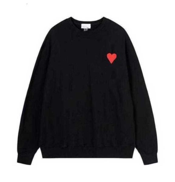 

hoodie male and female designers amis paris hooded highs quality sweater embroidered red love spring round neck jumper couple sweatshirts ry, White;black