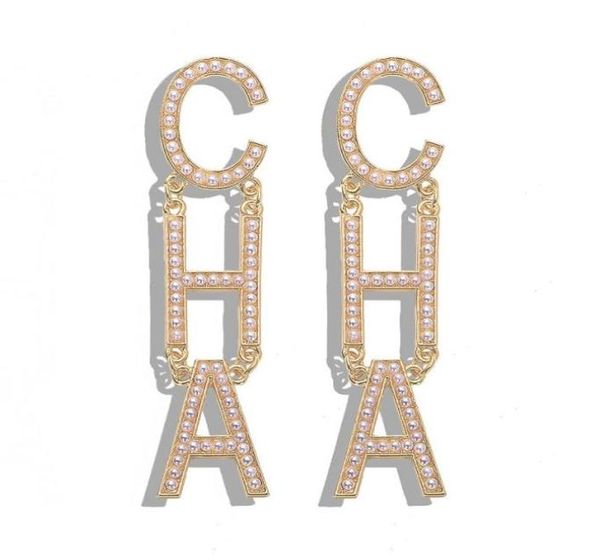 

rings designer popular fashion luxury earrings silver cha pearl gold exaggerated drop dangle chandelier long big for wom jasgn2334181, Golden;silver