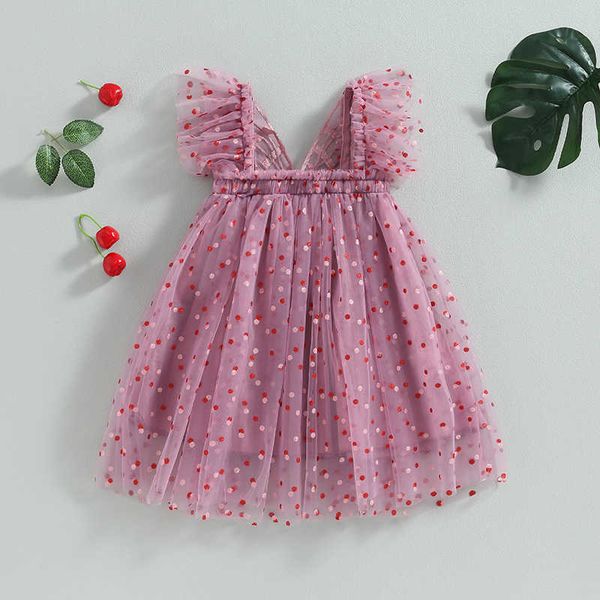 

girl's dresses ma baby 6m-4y toddler kid baby girls dress summer dot print butterfly tulle party wedding birthday dresses for girl r230, Red;yellow