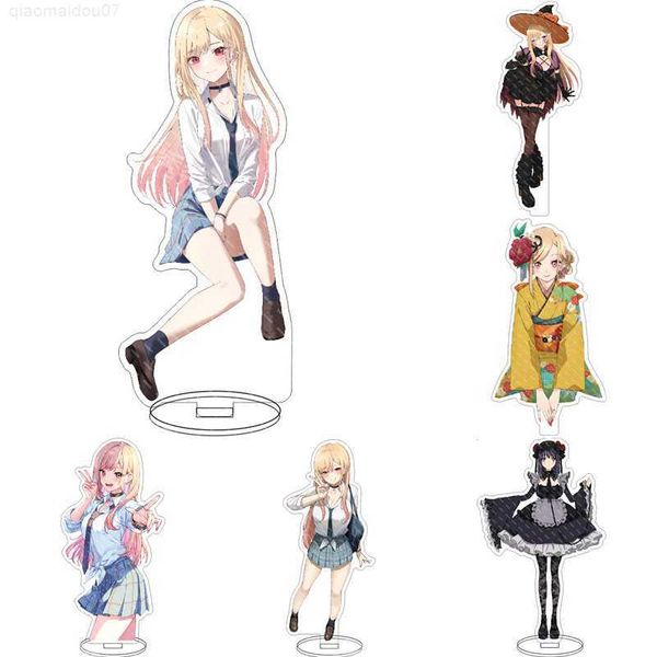 

key rings anime mijn jurk-up lieveling gojo wakana inui sajuna kitagawa marin stand figuur dent model acrylic desk decor statue cosplay l230, Slivery;golden