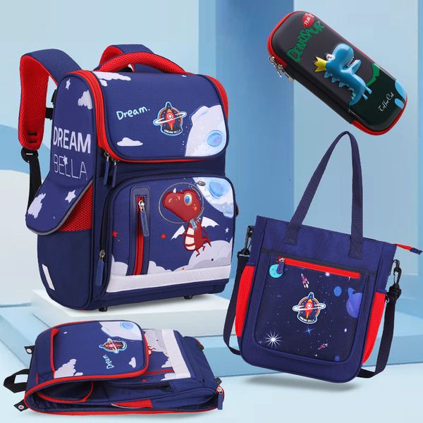 

school bags children's backpack boy dinosaur schoolbags primary school backpack 1 grade kids bookbag large capacity mochila infantil es