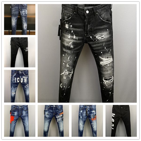 

2023 new arrivals d2 mens luxury designer denim jeans dsquared2 holes dsq2 trousers dsquare jeans coolguy biker pants mens clothing 2#011, Blue