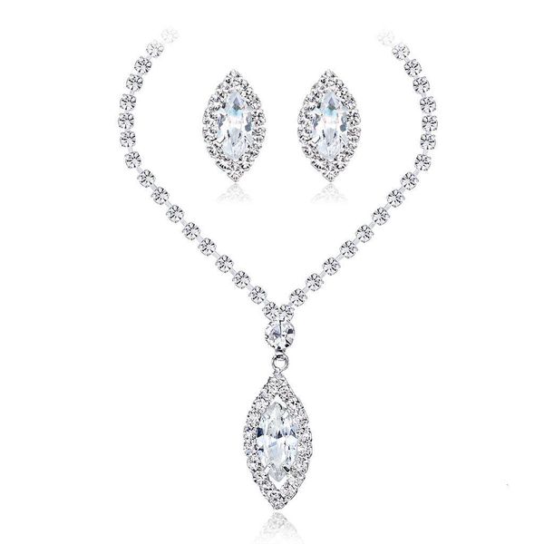 

designer's new product accessories fashion bride necklace jewelry set versatile popular jewelry, Silver