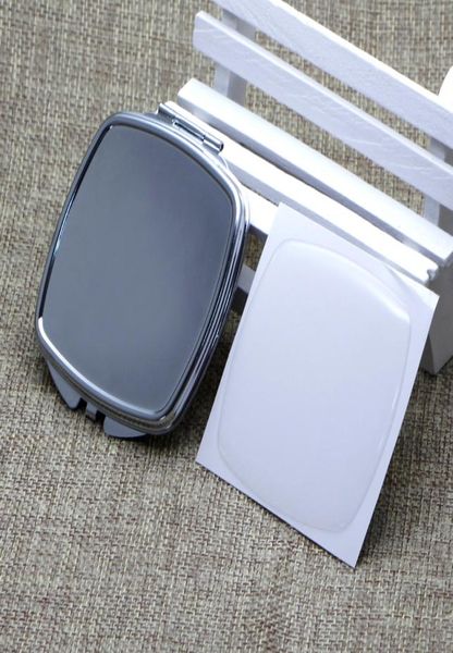 

blank rectangle compact mirror silver pocket mirror foldable mirror with diy clear resin epoxy sticker m057fy 7852144