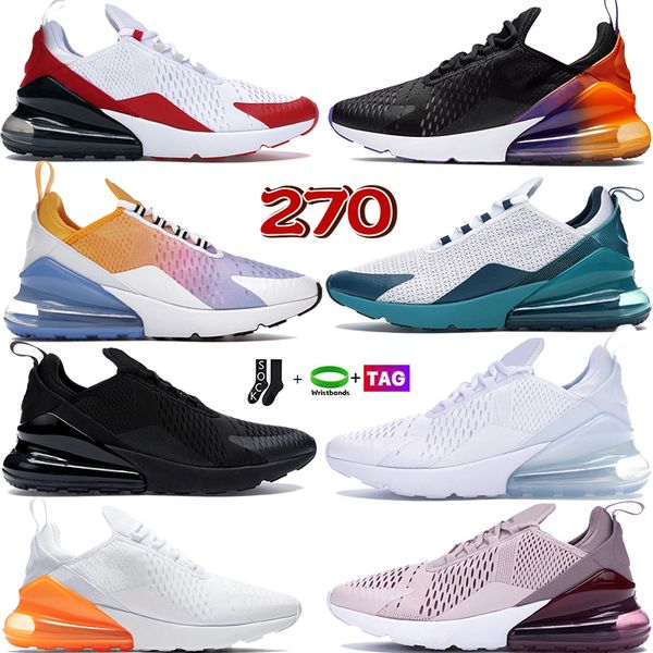 

270 running shoes 270s mens sneakers women 27c light bone punch habanero red white metallic gold sepia stone throwback future black white an