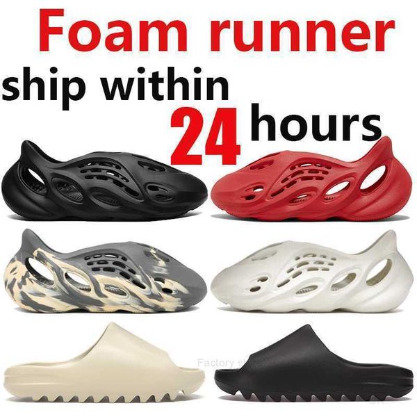 

2023 designer foam runner sandals onyx black sand ararat men slipper women slippers beach slides vermilion slipper ochre mx sand grey slide