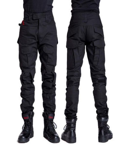 

army tactical pants for man uniform multicam combat militar askeri us tactic clothes wehrmacht camuflaje clothes pants6682329, Black