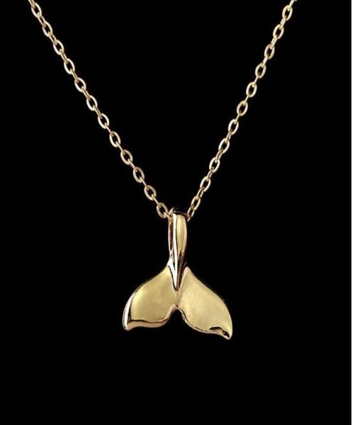 

lovely whale tail fish nautical charm necklace for women girls animal fashion necklaces 2 colors mermaid tails jewelry1261088, Silver