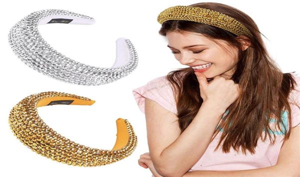 

bling rhinestone women headband hair band shining all blingbling head dress baroque girls jewelry crystal2279961, Silver
